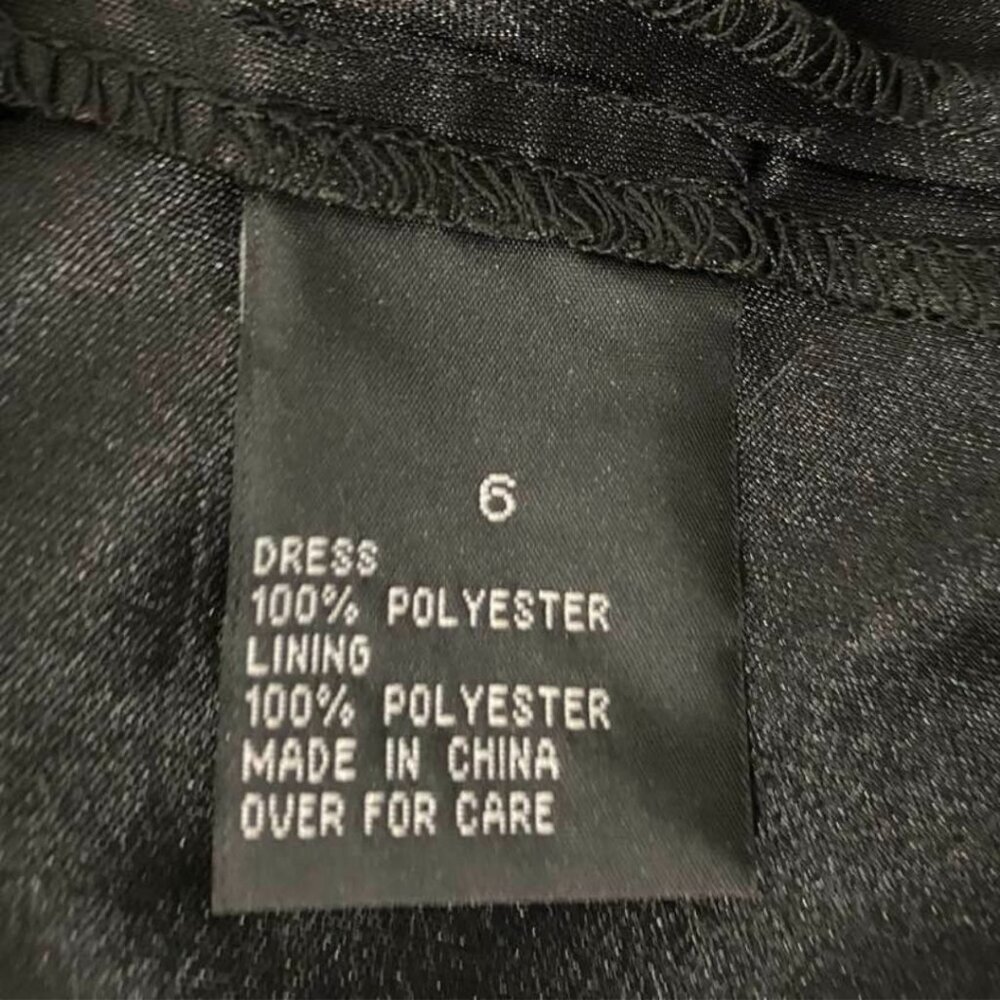 AGB Black Sequin Chevron Mini Dress Sleeveless Size 6 Party Cocktail Sparkle - Picture 12 of 15